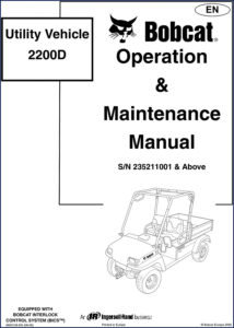 bobcat 2200d 2005 user manual, bobcat manual, bobcat 2200d