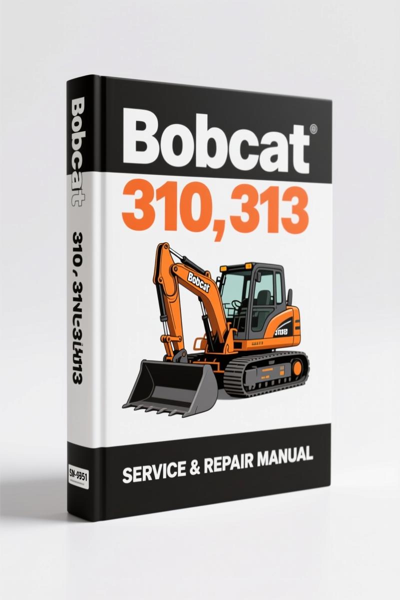 bobcat 310, 313 1982 service manual, bobcat service manual, bobcat 310,
