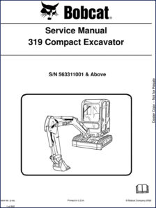 bobcat 319 2006 service manual, bobcat service manual, bobcat 319