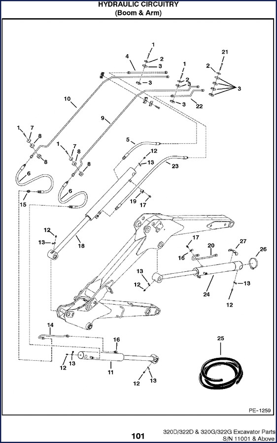 bobcat 320d, 322di, 320g, 322g parts catalog, bobcat parts catalog, bobcat 320d,