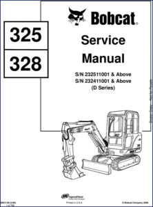 bobcat 325, 328, 331 2006 service manual, bobcat service manual, bobcat 325,
