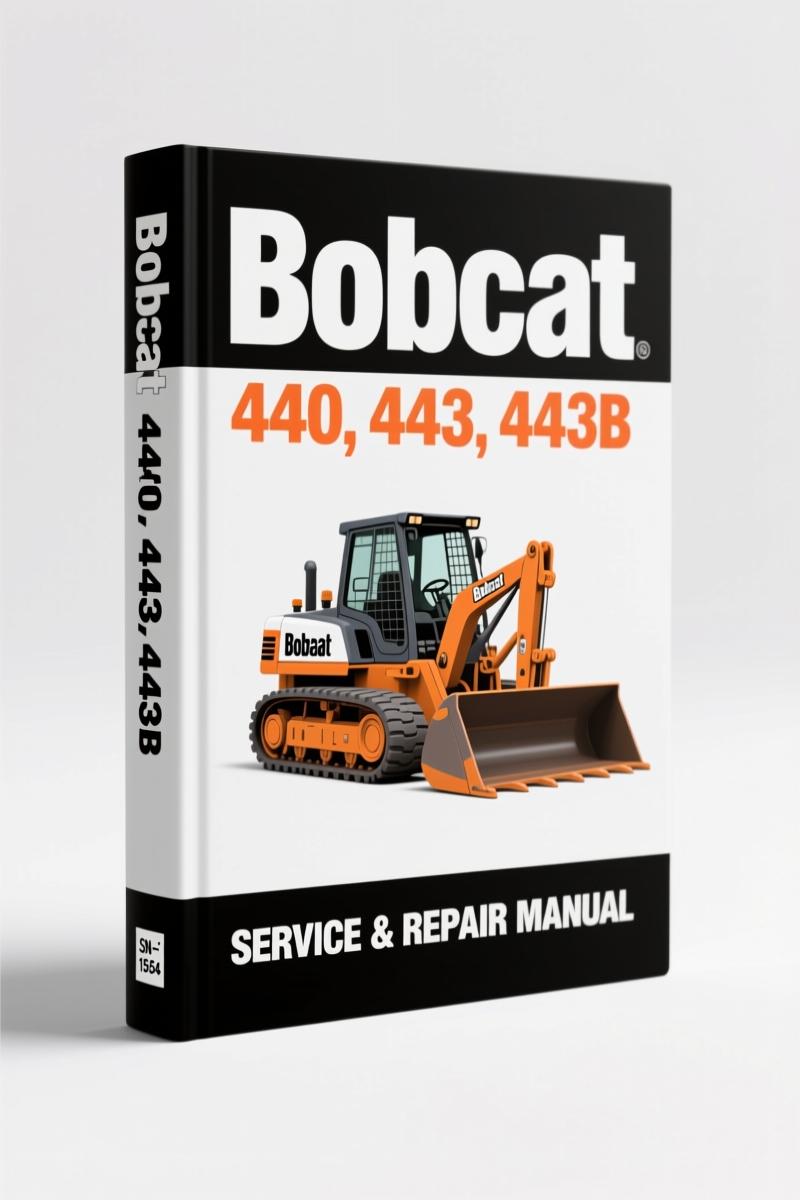 bobcat 440, 443, 443b 1995 service manual, bobcat service manual, bobcat 440,