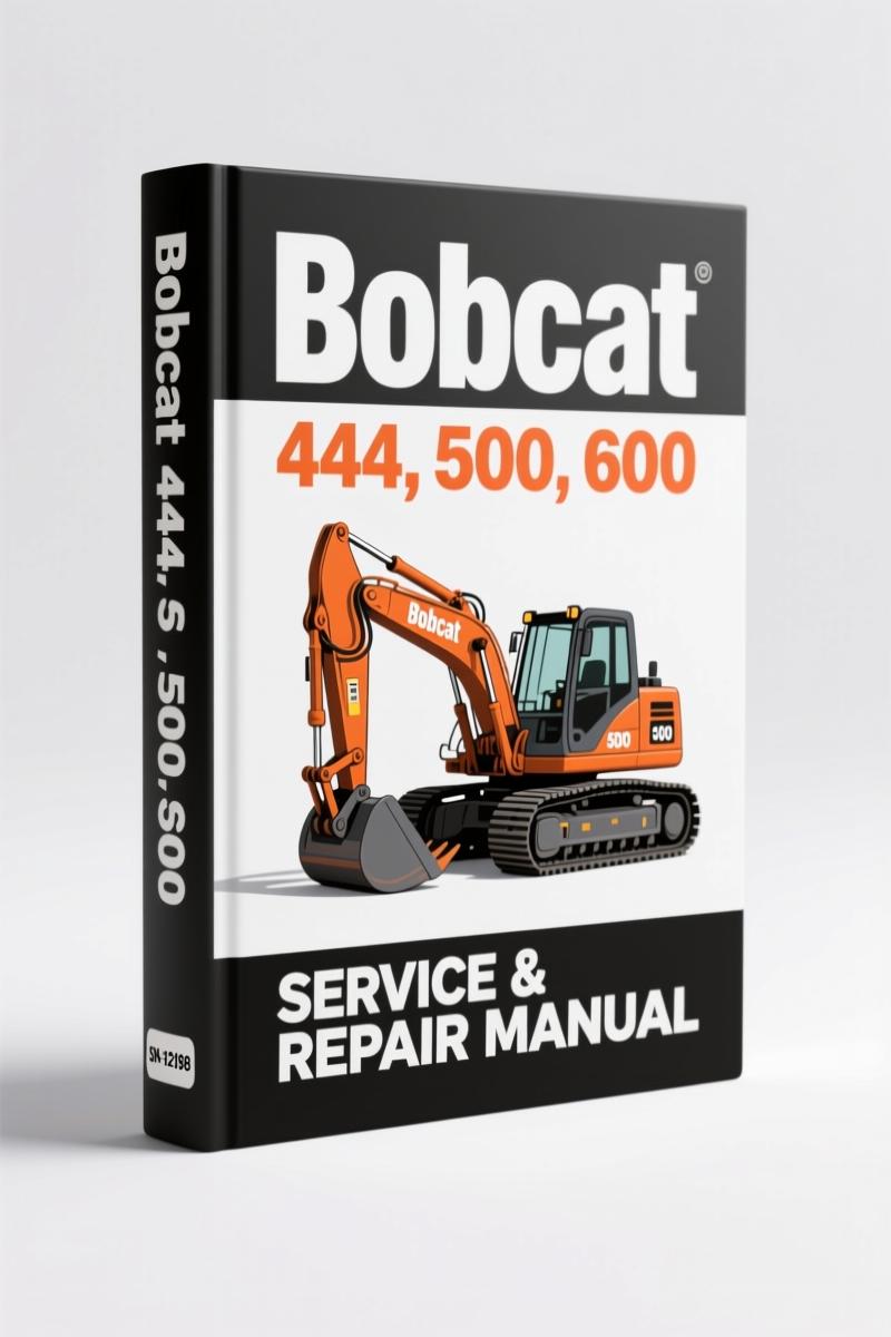 bobcat 444 500 600 1987 service manual, bobcat service manual, bobcat 444