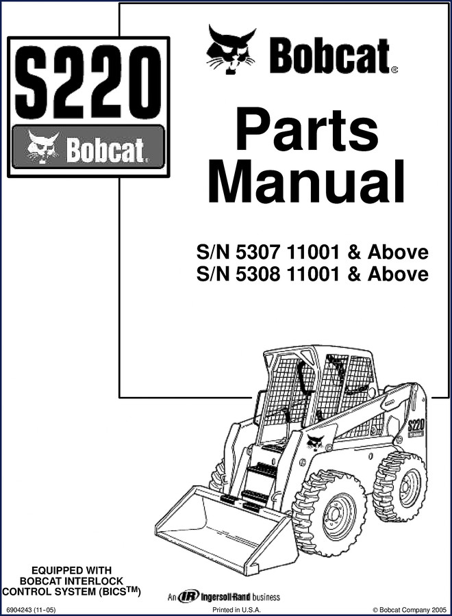 bobcat 5307, 5308 2005 parts catalog, bobcat parts catalog, bobcat 5307,