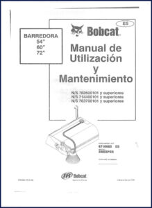 bobcat 54, 60, 72 2002 user manual, bobcat manual, bobcat 54,