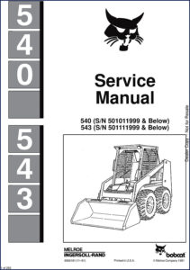 bobcat 540, 543 1981 service manual, bobcat service manual, bobcat 540,