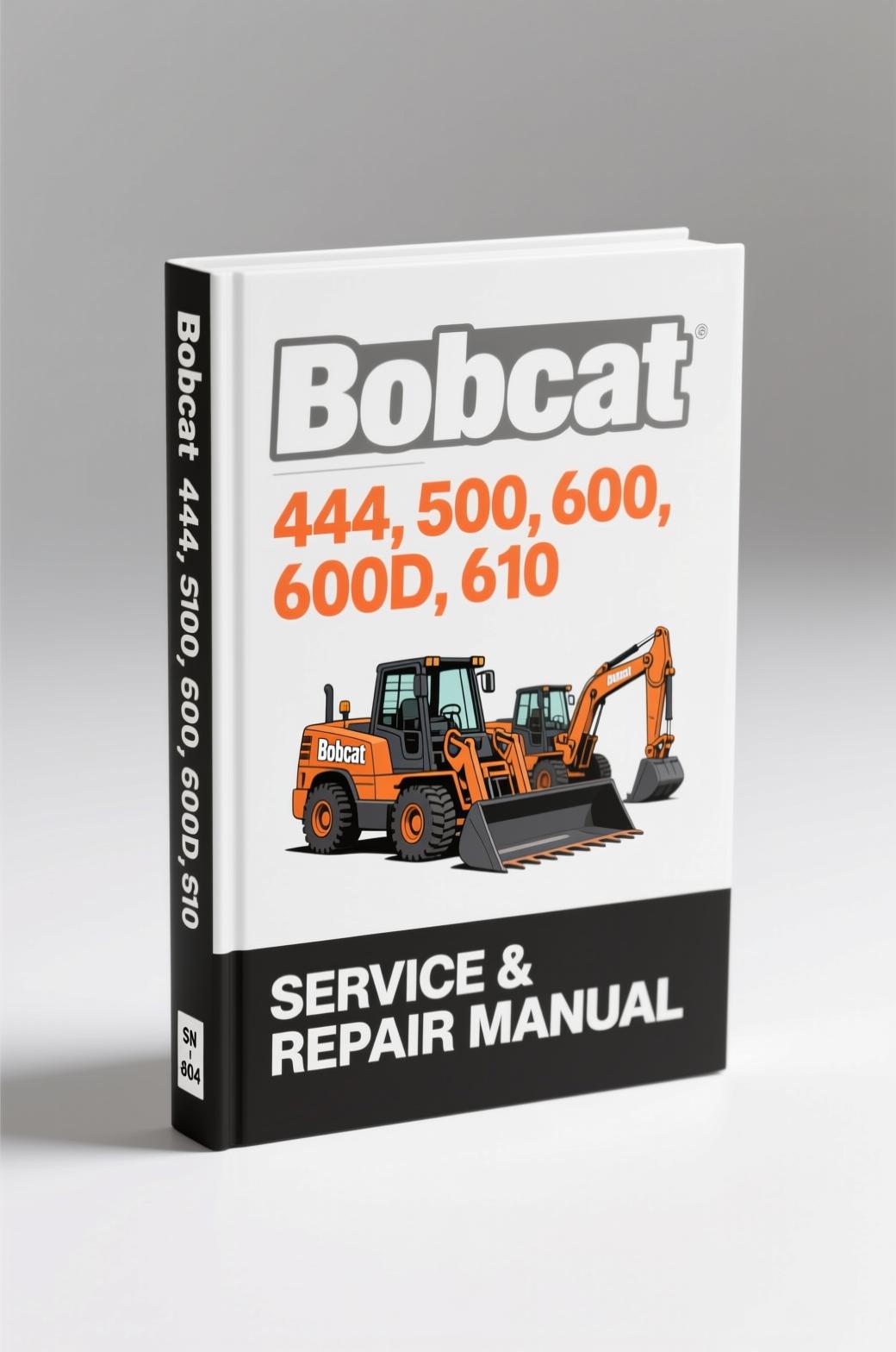 bobcat 444, 500, 600, 600d, 610 1987 service, bobcat service manual, bobcat 444,