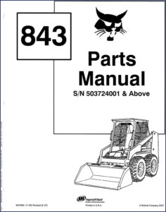 bobcat 843 2007 parts catalog, bobcat parts catalog, bobcat 843