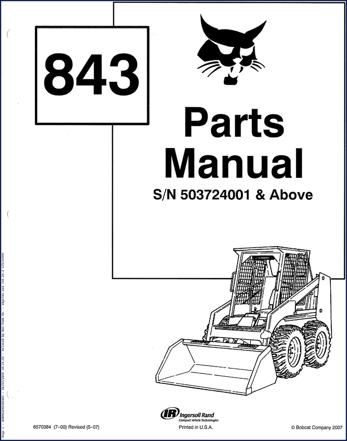 bobcat 843 2007 parts catalog, bobcat parts catalog, bobcat 843