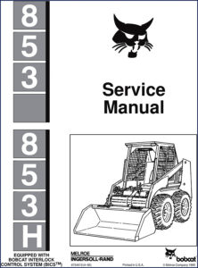 bobcat 853 1995 service manual, bobcat service manual, bobcat 853