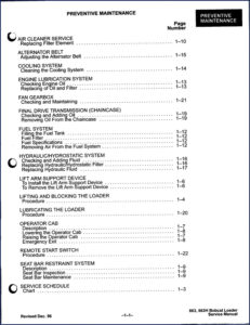 bobcat 863 863h 1996 service manual, bobcat service manual, bobcat 863