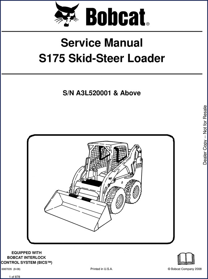 bobcat s175 2008 service manual, bobcat service manual, bobcat s175