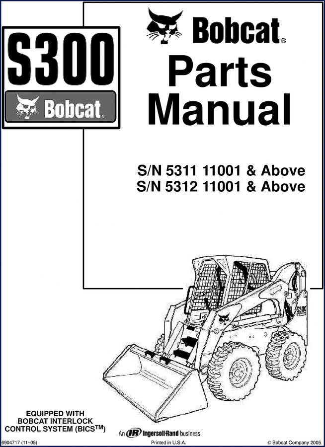 bobcat s300 2005 parts catalog, bobcat parts catalog, bobcat s300