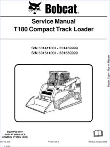 bobcat t180 2008 service manual, bobcat service manual, bobcat t180