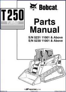 bobcat t250 2003 parts catalog, bobcat parts catalog, bobcat t250