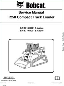 bobcat t250 2008 service manual, bobcat service manual, bobcat t250