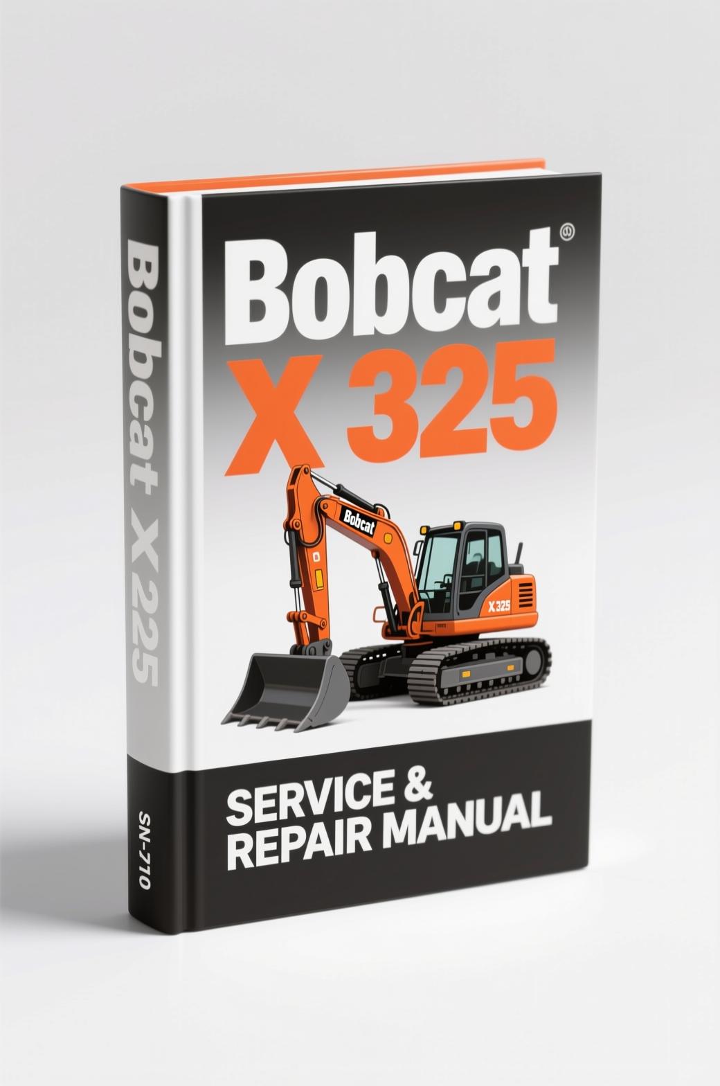Bobcat X 325 1995 Service Manual cover - OEM factory manual for excavator