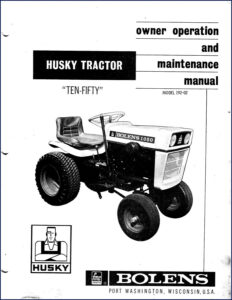bolens 1050 operators manual, bolens manual, bolens 1050