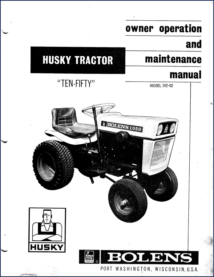 bolens 1050 operators manual, bolens manual, bolens 1050