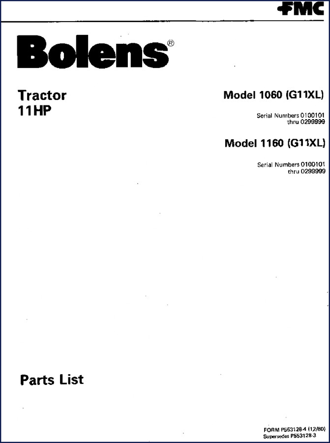 bolens 1060 1160 1980 parts catalog, bolens parts catalog, bolens 1060