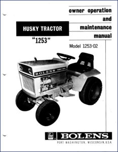 bolens 1253 operators manual, bolens manual, bolens 1253