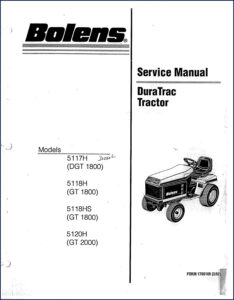 bolens 5117h, 5118hs, 5120h, 5118h 1992 service manual, bolens service manual, bolens 5117h,