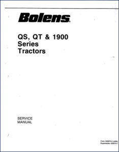 bolens qs, qt, 1900 1983 service manual, bolens service manual, bolens qs,