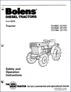 bolens tx1502, tx1504, tx1704 1989 user manual, bolens manual, bolens tx1502,