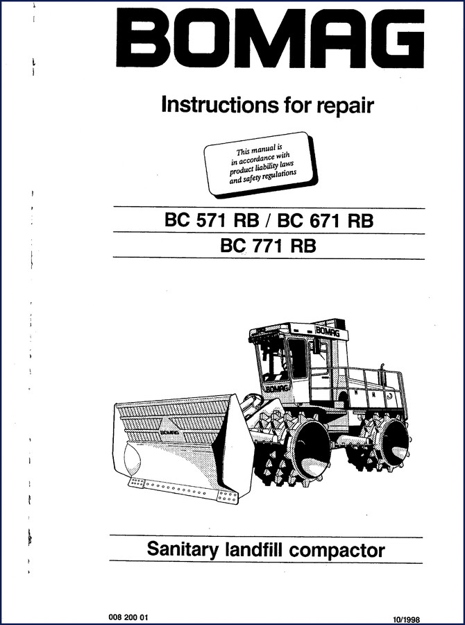 bomag bc 571/671/771 rb 1998 repair manual, bomag repair manual, bomag bc