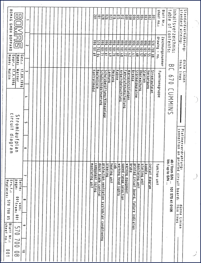 bomag bc 670 1996 electrical schematic, bomag manual, bomag bc