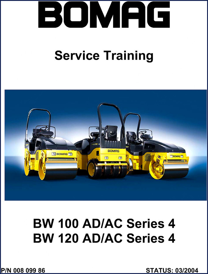 bomag bw 100/120 ad/ac series 4 training manual, bomag manual, bomag bw