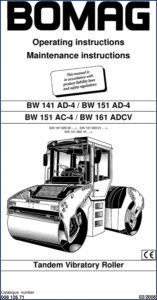 bomag bw 141 ad, bomag manual, bomag bw