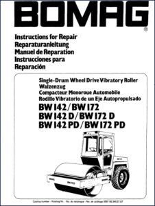 bomag bw 141, bw 142, bw 172, bw, bomag repair manual, bomag bw