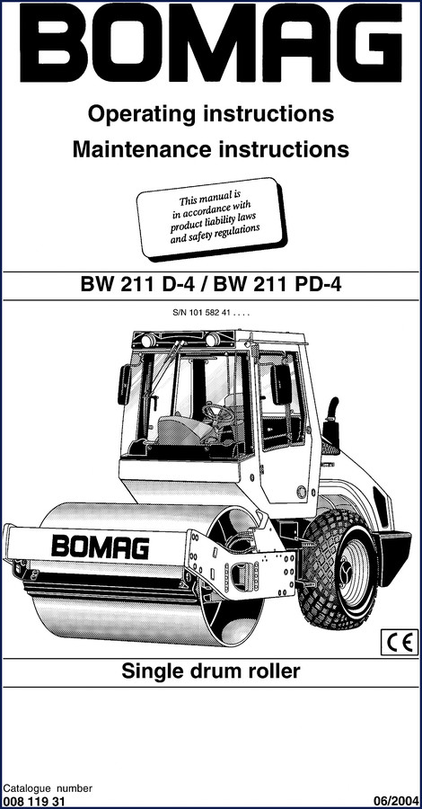 bomag bw 211 d, bomag manual, bomag bw