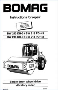 bomag bw 213/214 dh, bomag manual, bomag bw