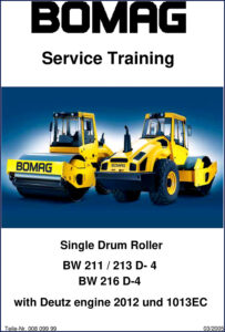 bomag bw 213, bw 211, bw 216 2005, bomag manual, bomag bw