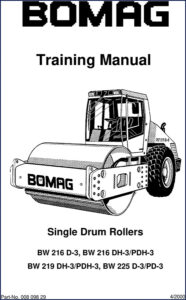 bomag bw 216/219 d, bomag manual, bomag bw