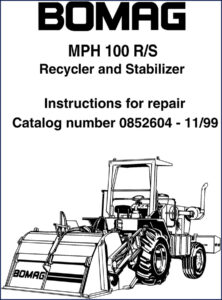 bomag mph 100 r/s 1999 repair manual, bomag repair manual, bomag mph