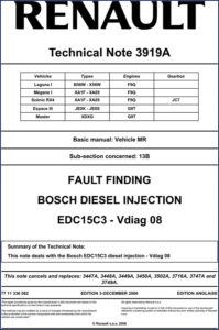 bosch laguna i, megane i, scenic rx4, master, bosch manual, bosch laguna