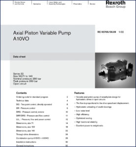 bosch rexroth a10vo technical manual, bosch rexroth manual, bosch rexroth rexroth