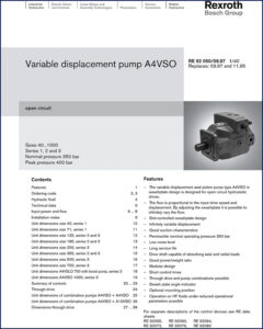 bosch rexroth a4vso 1997 technical manual, bosch rexroth manual, bosch rexroth rexroth