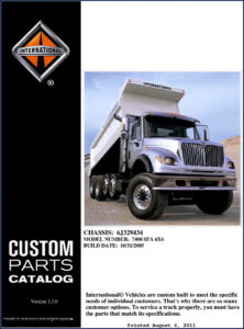 2011 parts catalog for international 7400 sfa 6x6, parts catalog,  parts