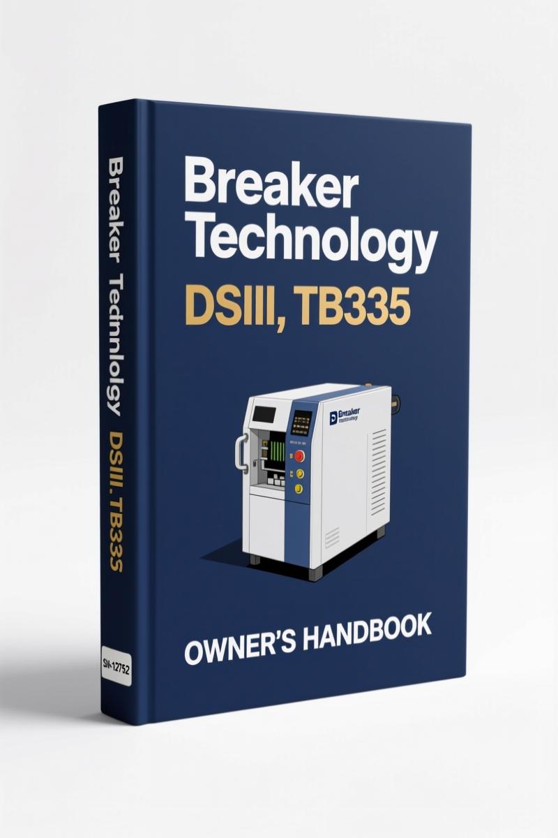 breaker technology dsiii tb335 2008 operators manual oem, breaker technology manual, breaker technology technology