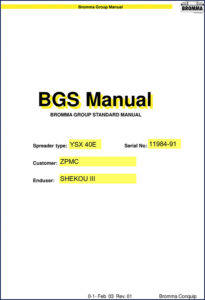 bromma conquip ysx 40e service manual, bromma conquip service manual, bromma conquip conquip