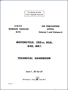 bsa b40 1967 technical manual, bsa manual, bsa b40
