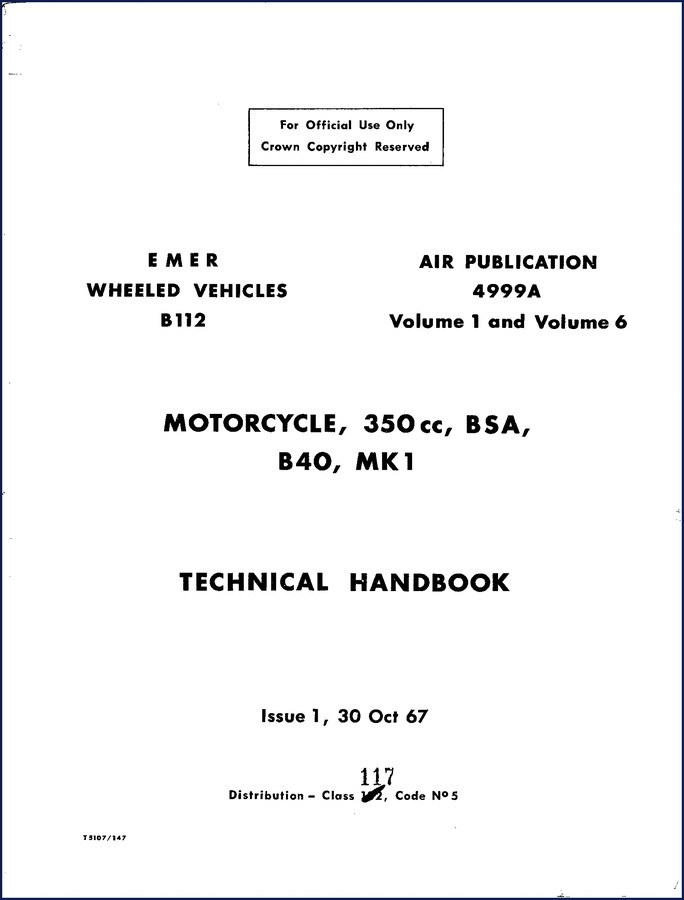 BSA B40 1967 Technical Manual – Factory Specs for Vintage Bike 1 bsa b40 1967 technical manual, bsa manual, bsa b40