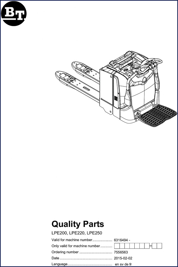 bt lpe200 lpe220 lpe250 2015 parts catalog, bt parts catalog, bt lpe200