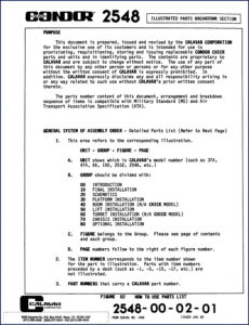calavar 2548 1989 parts catalog, calavar parts catalog, calavar 2548