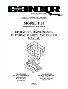 calavar 2032, 3146, 3154, 3160 1993 operators manual, calavar manual, calavar 2032,