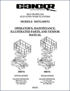 calavar 3887g 4887g 1995 operators manual, calavar manual, calavar 3887g